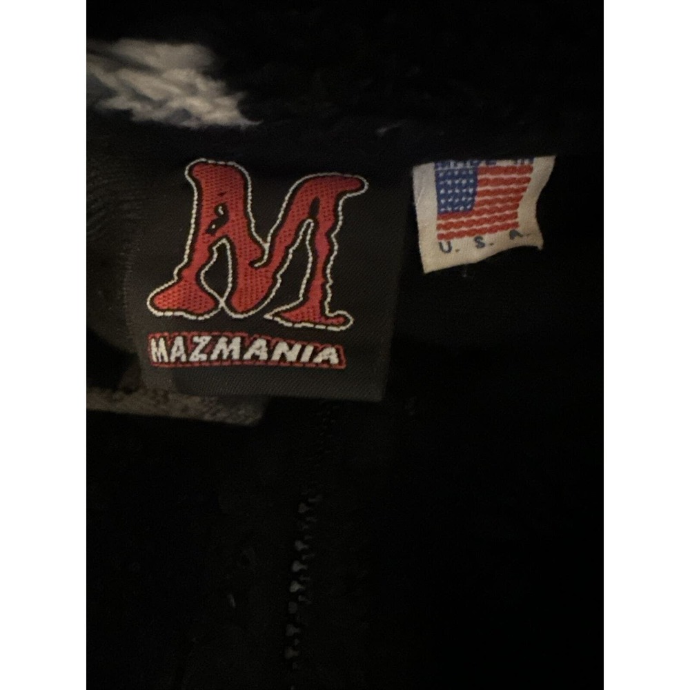 Vtg Mazmania Horse Fleece Sherpa Coat Multicolor Full Zip USA Made Equestrian XL - Picture 7 of 10